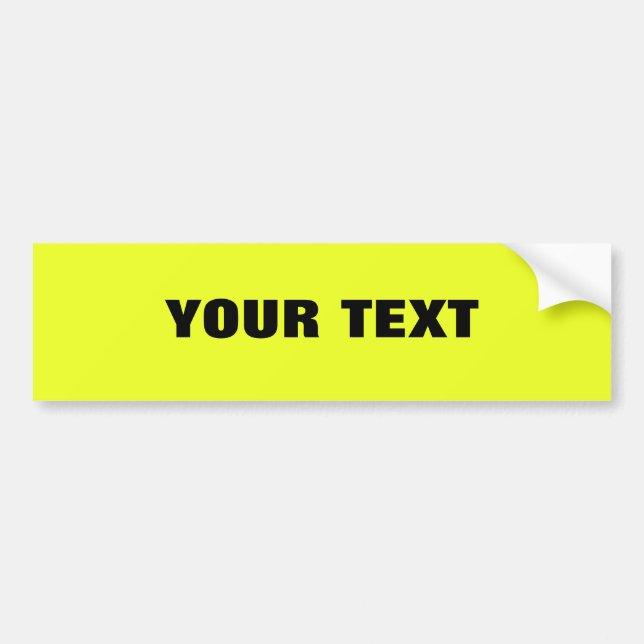 Autocollant De Voiture Votre texte "folio extra audacieux" sur le jaune (Devant)