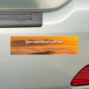 Autocollant De Voiture Votre texte personnalisé lever de soleil au-dessus