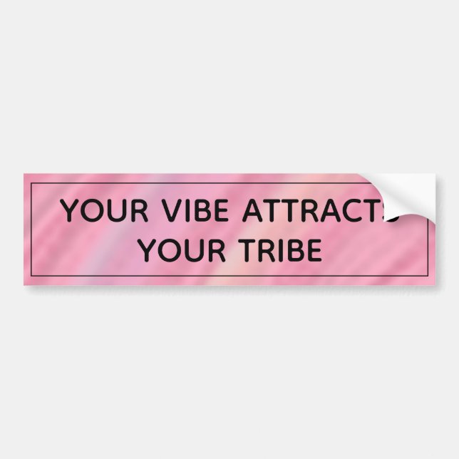 Autocollant De Voiture Votre Vibe attire votre tribu - Good Vibes (Devant)