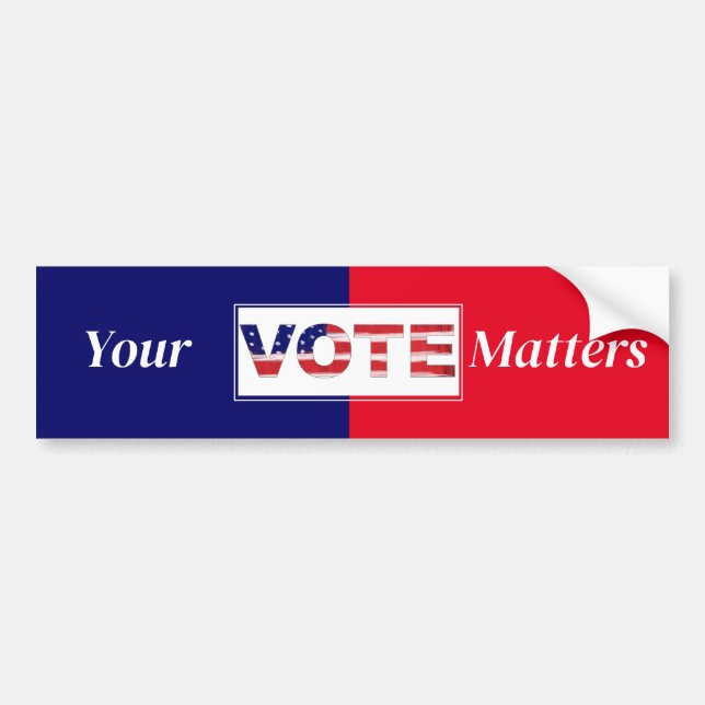 Autocollant De Voiture Votre vote compte (Devant)