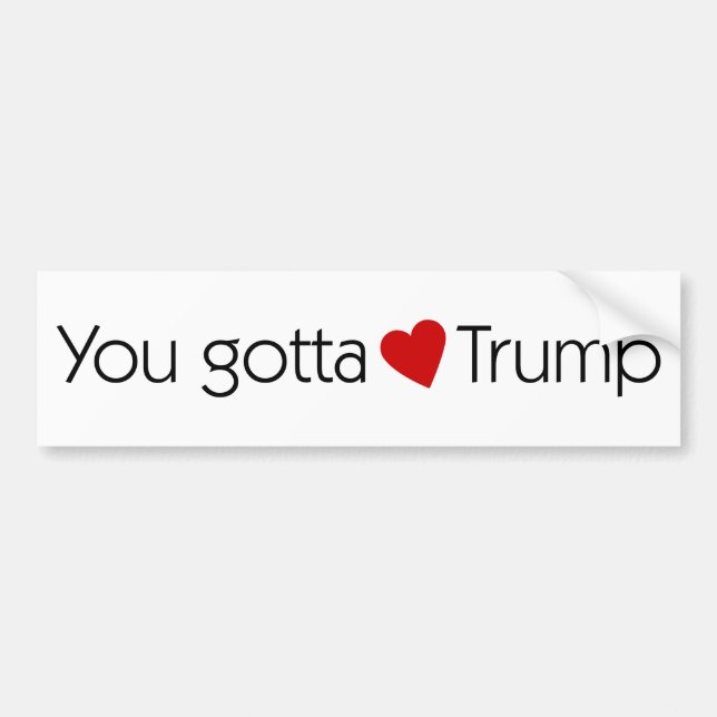 Autocollant De Voiture Vous avez obtenu d'aimer l'atout - Donald Trump (Devant)