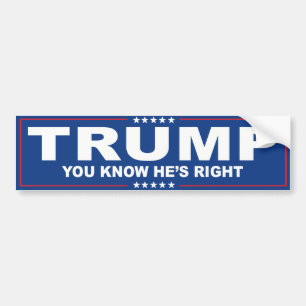 Autocollant De Voiture Vous savez que Trump a raison - Blue Trump -.png