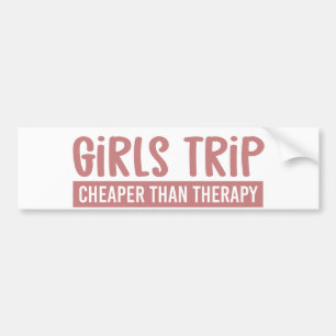 Autocollant De Voiture Voyage des filles moins cher que la thérapie Vaca