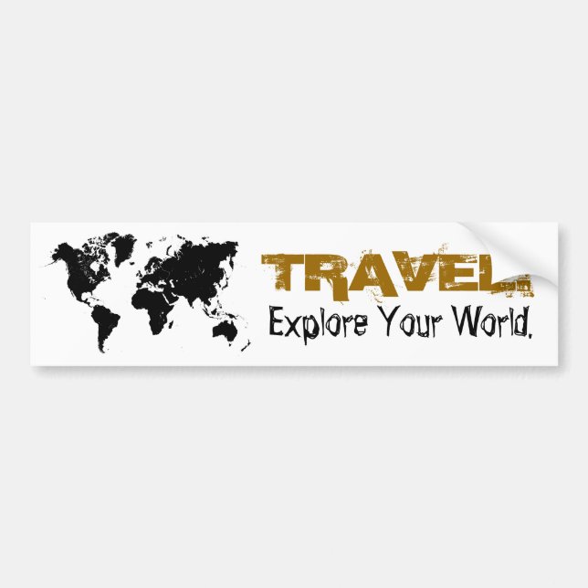 Autocollant De Voiture VOYAGE ! EXPLOREZ VOTRE MONDE ! Adhésif pour (Devant)