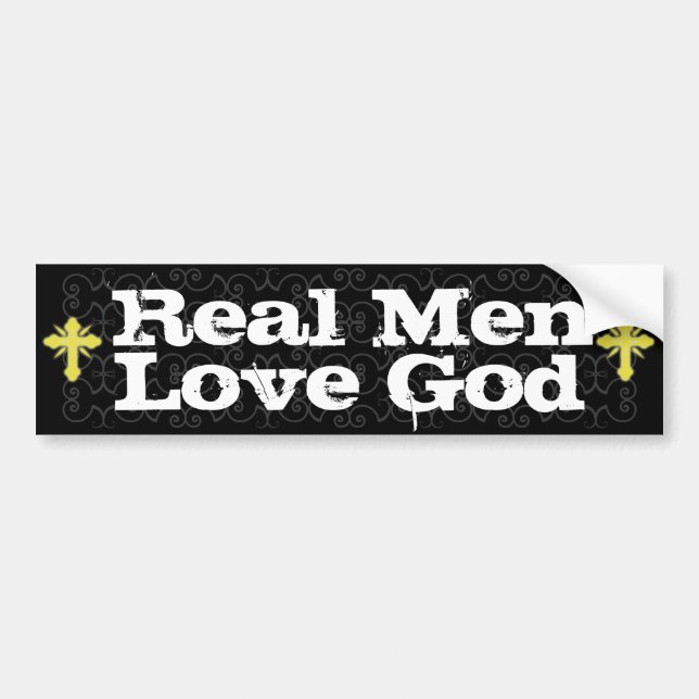 Autocollant De Voiture Vrai chrétien de Dieu d'amour d'hommes (Devant)