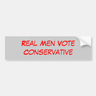 Autocollant De Voiture Vrai conservateur de vote d'hommes