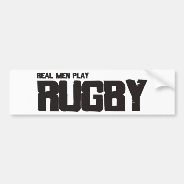 Autocollant De Voiture Vrai rugby de jeu d'hommes (Devant)