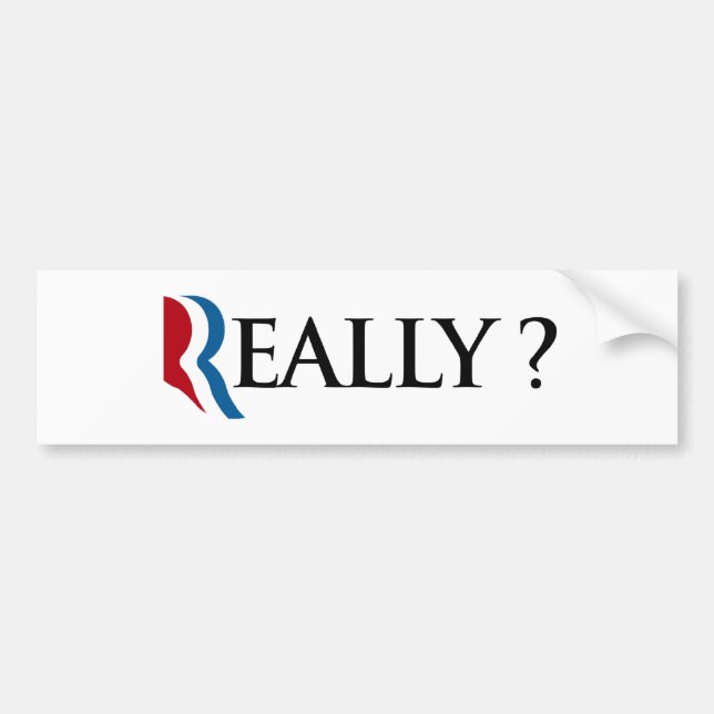 AUTOCOLLANT DE VOITURE VRAIMENT ROMNEY - .PNG (Devant)