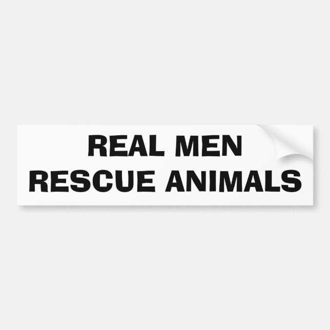 AUTOCOLLANT DE VOITURE VRAIS ANIMAUX DE MENRESCUE (Devant)