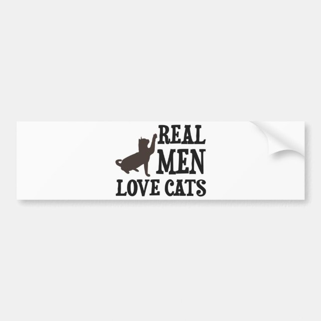 Autocollant De Voiture Vrais chats d'amour d'hommes (Devant)