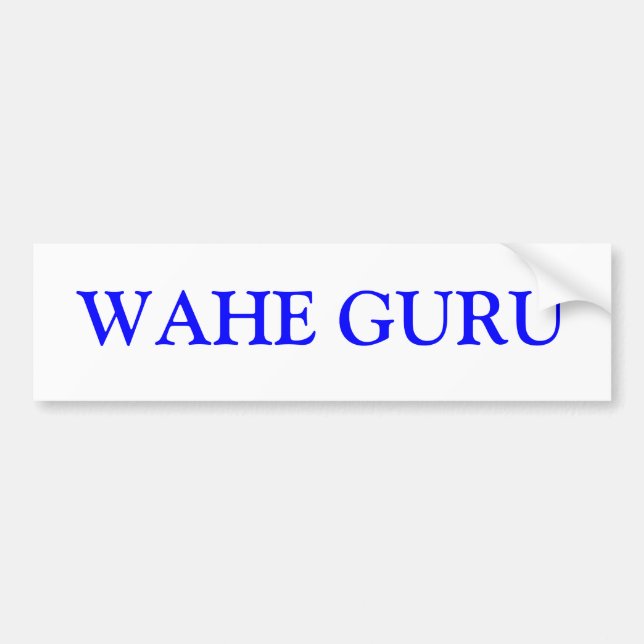 AUTOCOLLANT DE VOITURE WAHE GURU (Devant)
