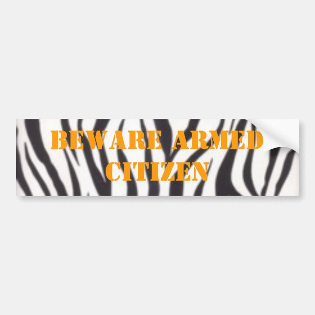 Autocollant De Voiture wall782, PRENNENT GARDE DU CITOYEN ARMÉ (Devant)