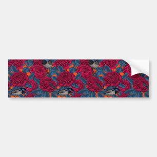 Autocollant De Voiture Waratah rouge et brunes