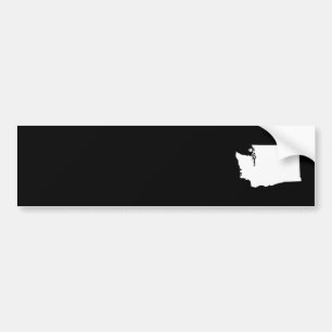 Autocollant De Voiture Washington en blanc et noir