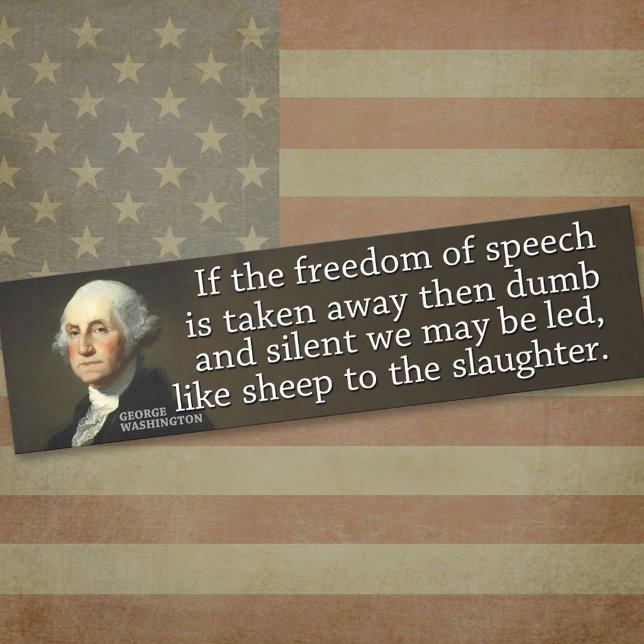 Autocollant De Voiture Washington : Si la liberté d'expression est enlevé (Créateur téléchargé)