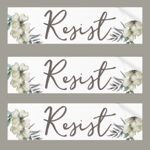 Autocollant De Voiture Watercolor Floral résiste à la politique