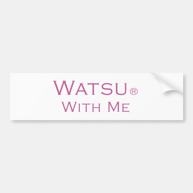 Autocollant De Voiture Watsu avec moi (Devant)