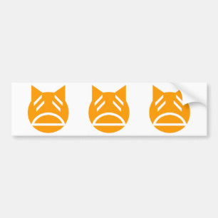 Autocollant De Voiture Weary Emoji Cat