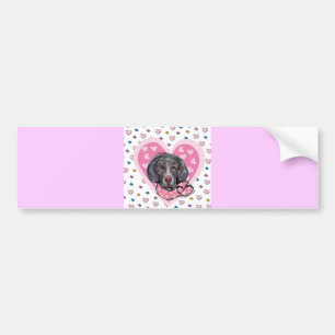 Autocollant De Voiture Weimaraner de la Saint-Valentin