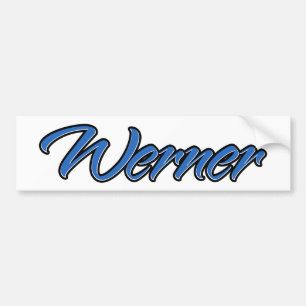 Autocollant De Voiture Werner Nom bleu Aufkleber Sticker Autoaufkleber