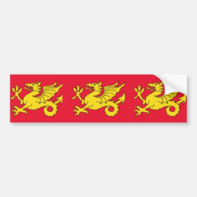 Autocollant De Voiture Wessex, drapeau du Royaume-Uni (Devant)