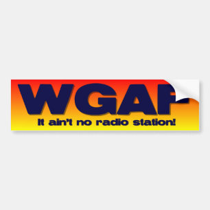 Autocollant De Voiture WGAF (qui donne un F ** K)