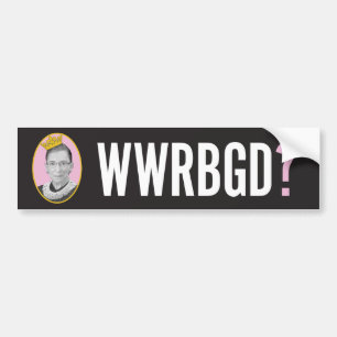 Autocollant De Voiture What Would RBG Do? / WWRBGD
