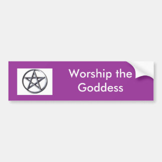 Autocollant De Voiture wicca-pentacle3, adorent la déesse