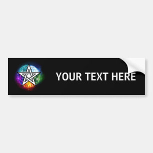 Autocollant De Voiture Wiccan pentagram