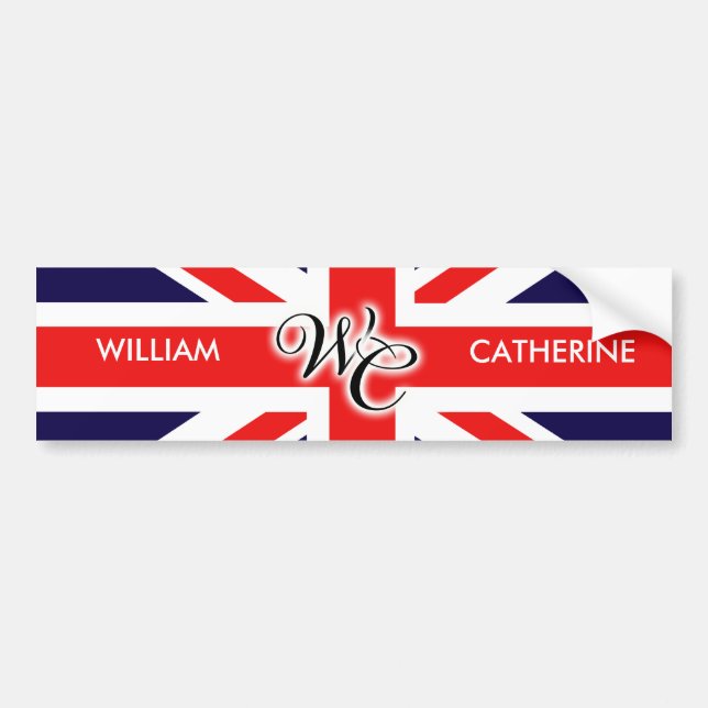 Autocollant De Voiture William et Catherine (Devant)