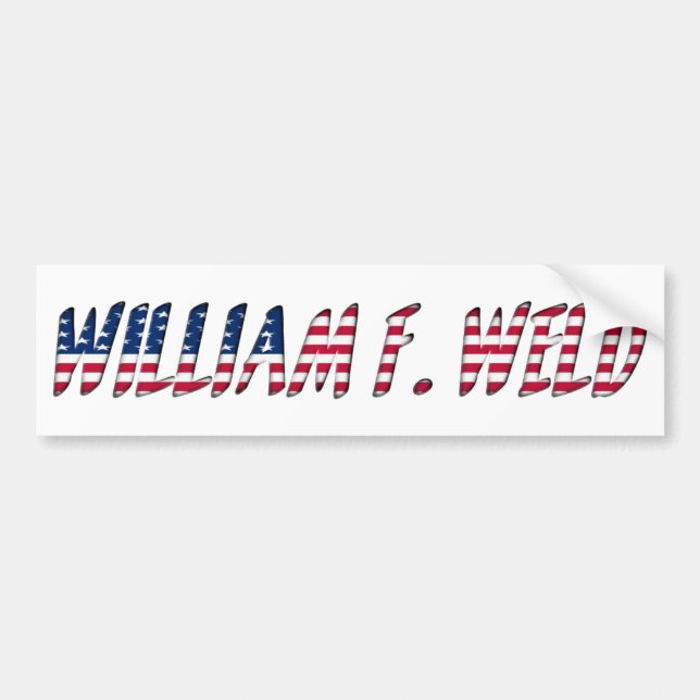 Autocollant De Voiture William F. Weld candidat à la présidence 2020 (Devant)