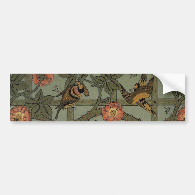 Autocollant De Voiture William Morris Trellis Wallpaper Art (Devant)
