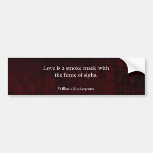 Autocollant De Voiture William Shakespeare Romeo et Juliet LOVE Citation