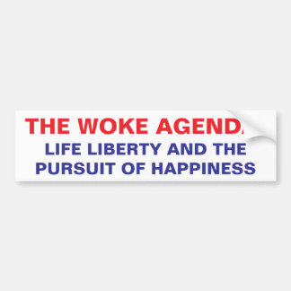 AUTOCOLLANT DE VOITURE WOKE AGENDA