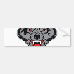 Autocollant De Voiture Wolf en colère