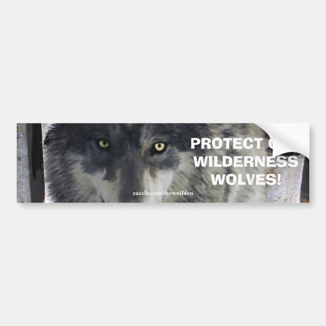 Autocollant De Voiture WOLF EYES Wildlife Conservation Bumper sticker (Devant)