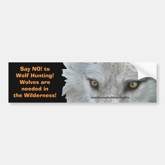 Autocollant De Voiture WOLF EYES Wildlife Conservation Bumper sticker (Devant)