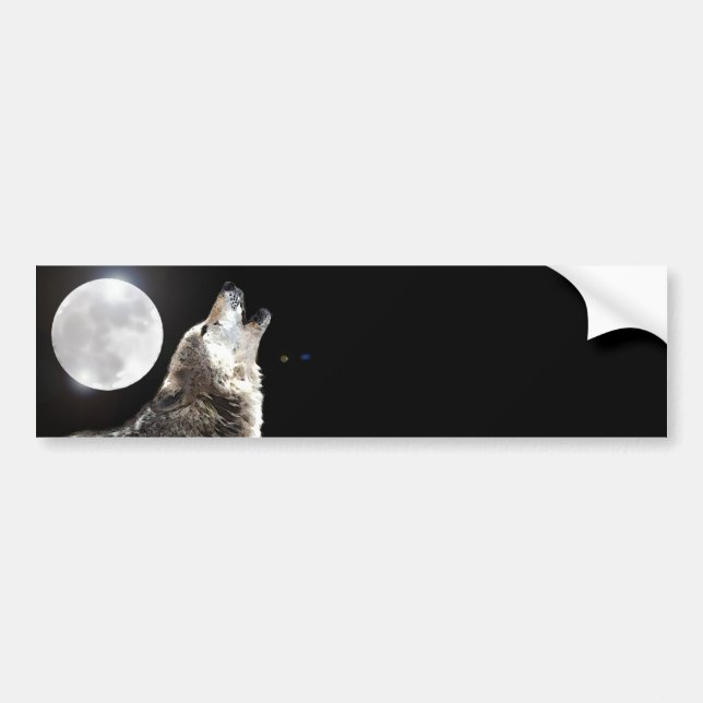 Autocollant De Voiture Wolf & Moon (Devant)