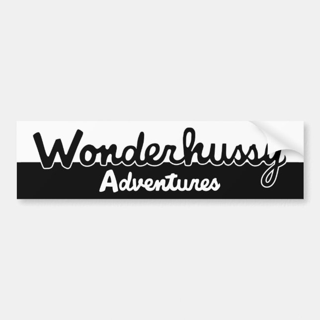 Autocollant De Voiture Wonderhussy Adventures Black and White (Devant)