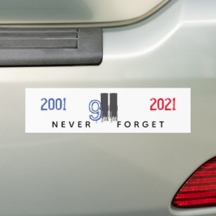 Autocollant De Voiture WTC 911 Patriotique Jamais oublié 20ème annivers
