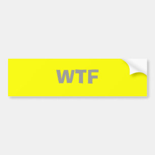 AUTOCOLLANT DE VOITURE WTF                                            …