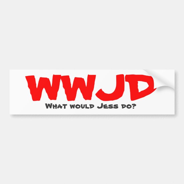 Autocollant De Voiture WWJD, que Jess ferait-il ? (Devant)