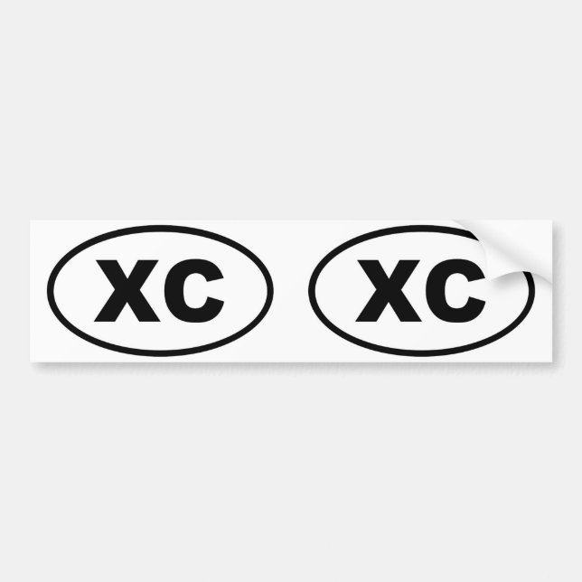Autocollant De Voiture XC Cross Country (Devant)