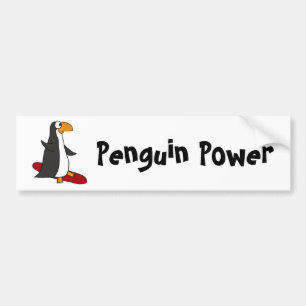 Autocollant De Voiture XX pingouin drôle de snowboarding