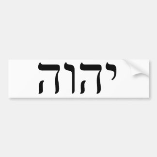 Autocollant De Voiture YHWH Black Tetragrammaton