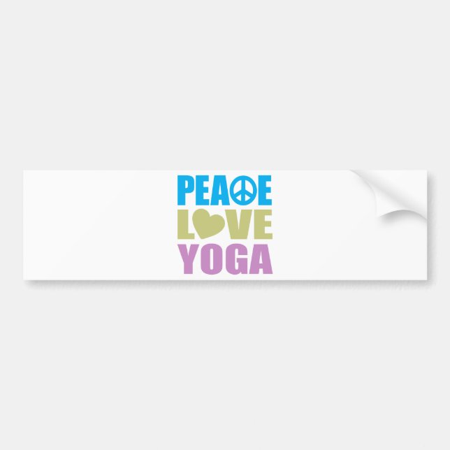 Autocollant De Voiture Yoga d'amour de paix (Devant)