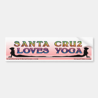Autocollant De Voiture Yoga d'amours de Santa Cruz - vibrations de la