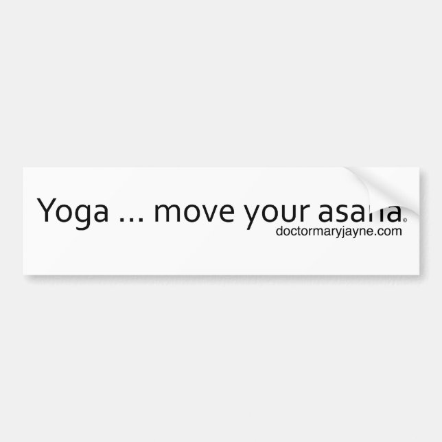 Autocollant De Voiture Yoga. Déplacez votre Asana (Devant)
