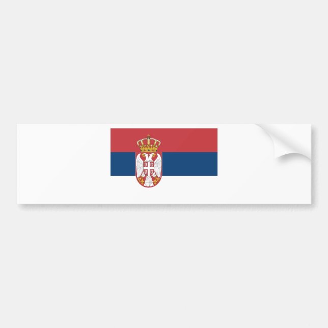 Autocollant De Voiture Zastava Srbije, drapeau serbe (Devant)