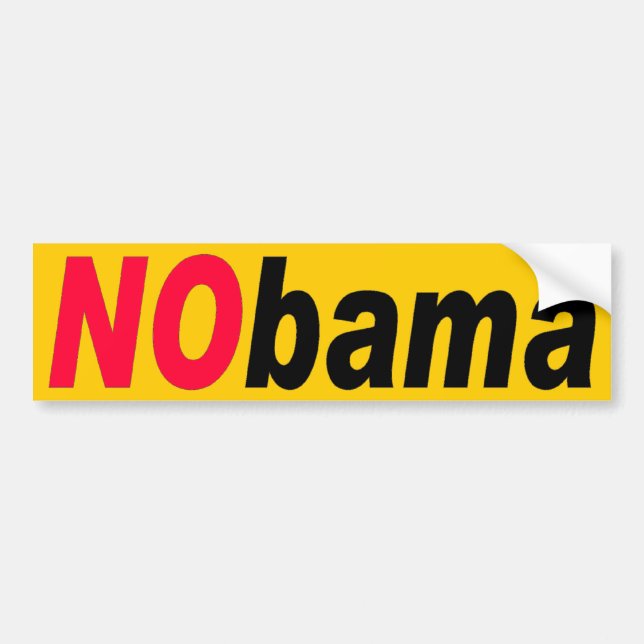 Autocollant De Voiture ZAZZLE NObama3 (Devant)